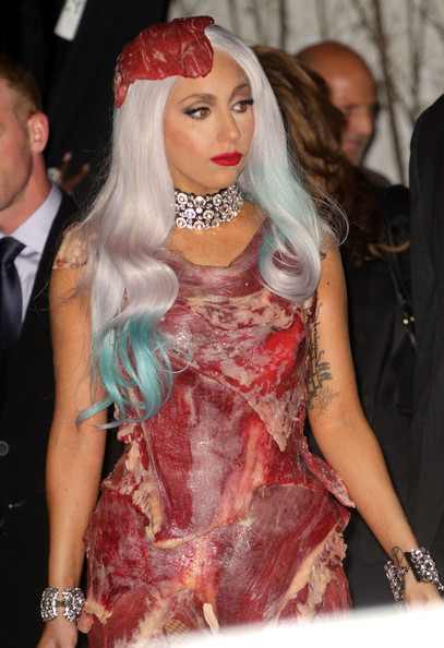 Lady Gaga#39;s Meat Dress at the lady gaga meat dresses. Lady Gaga#39;s Meat Dress at the