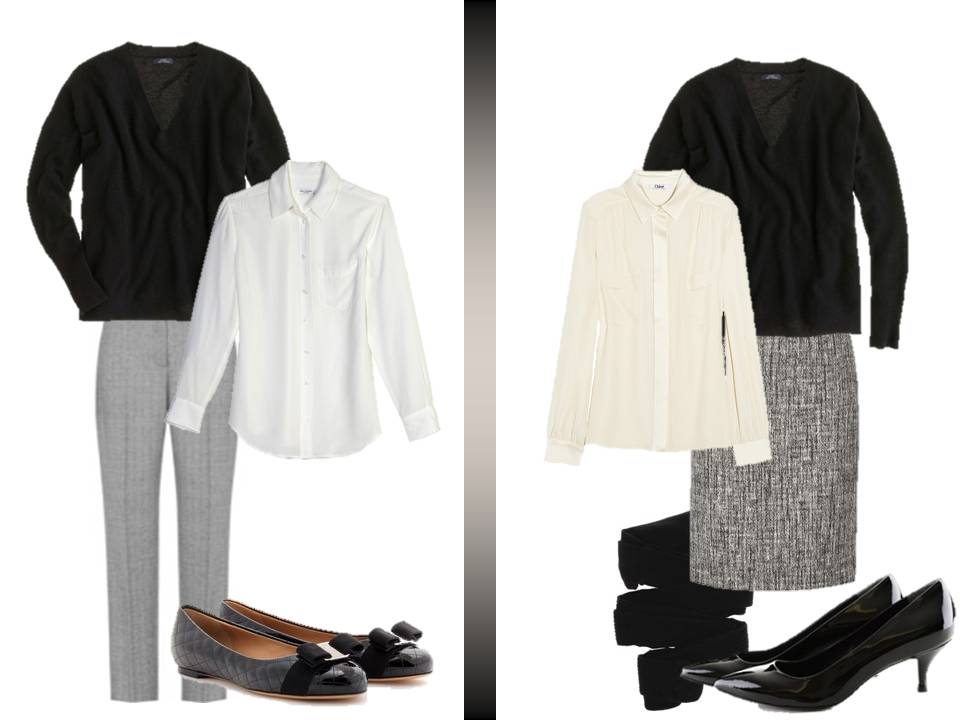 How to wear a black vneck sweater The Vivienne Files