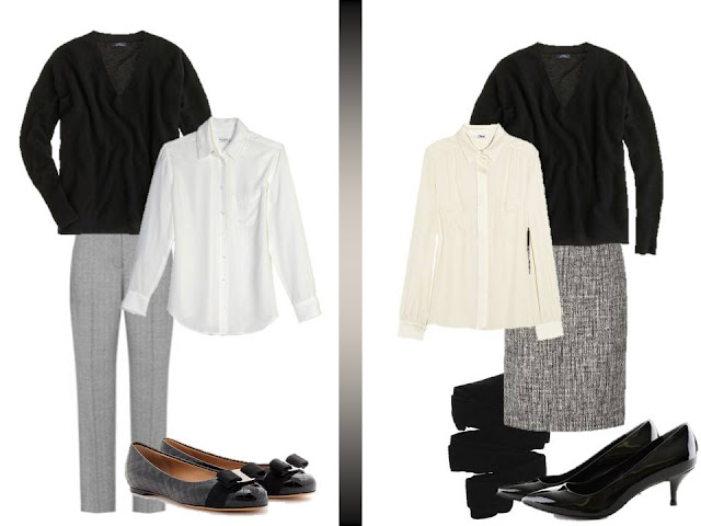 What to wear with black v neck shirt