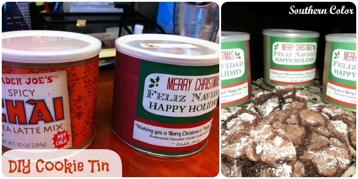 12 christmas cookie tins your friends will want to keep Southern Color: DIY Christmas Cookie Tin