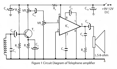 Simple Telephone Amplifier Circuit Diagram 