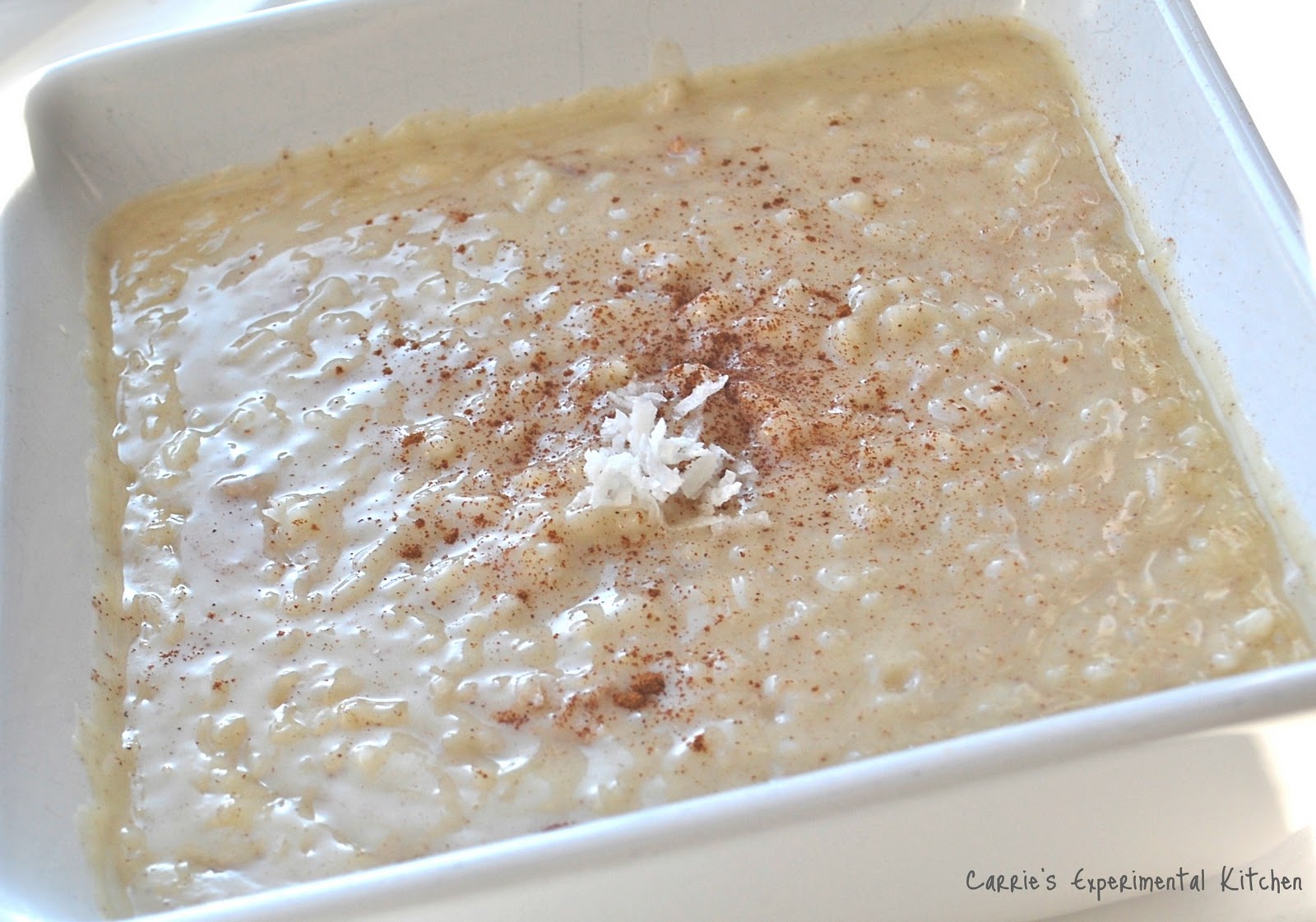 Warm Coconut Rice Pudding Carrie’s Experimental Kitchen