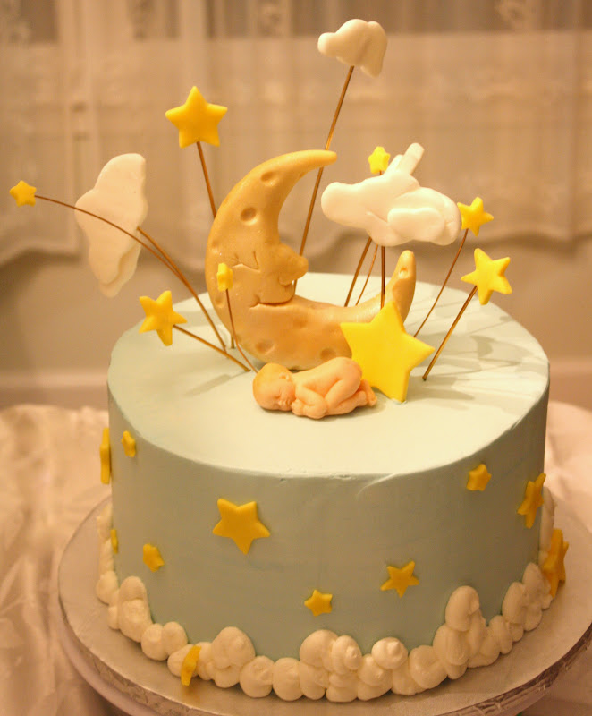 Claudine: Moon and Stars Baby Shower Cake