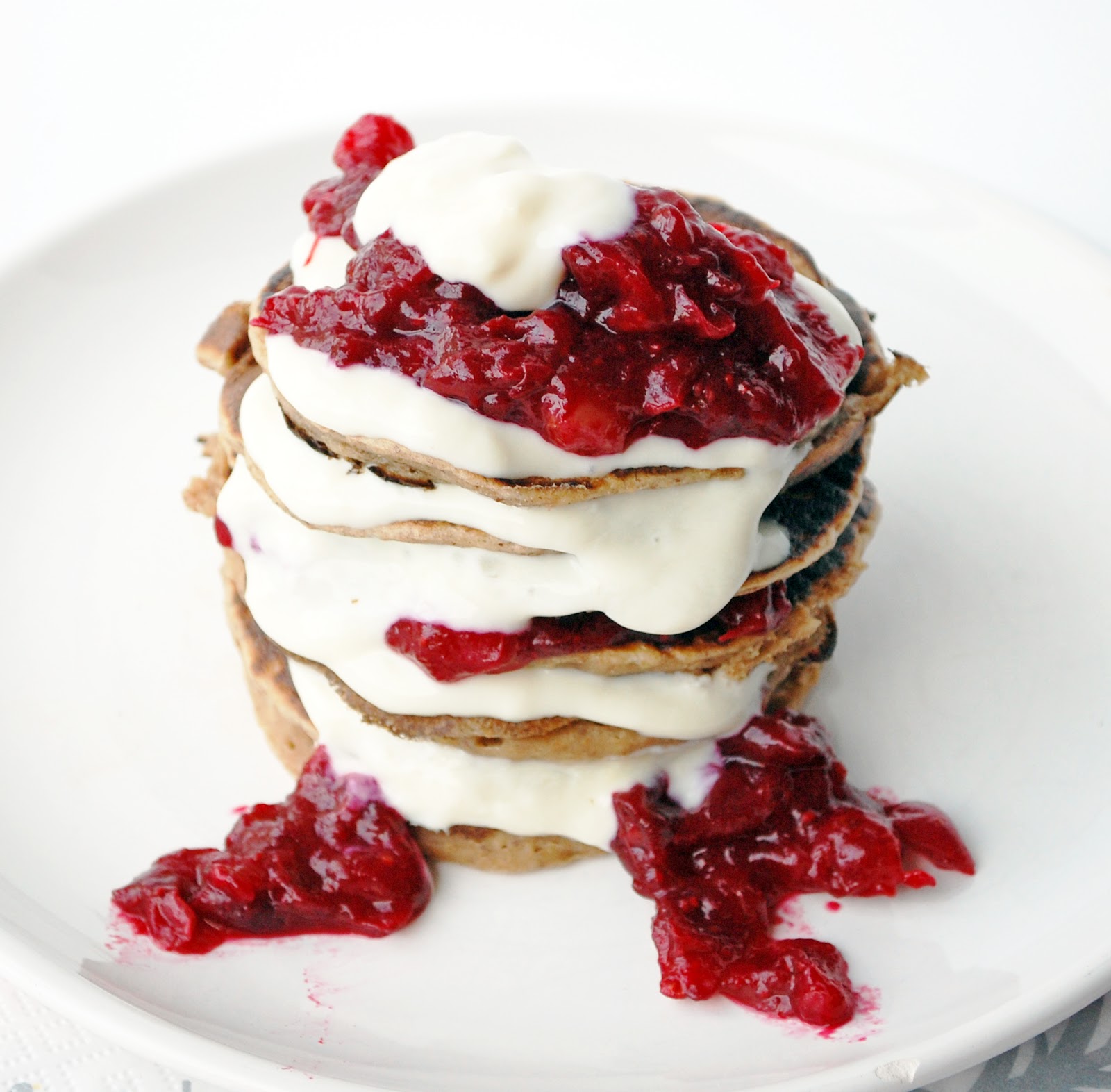 ‘Twelve Days’ day 12 sweet chestnut pancakes with cranberry compote