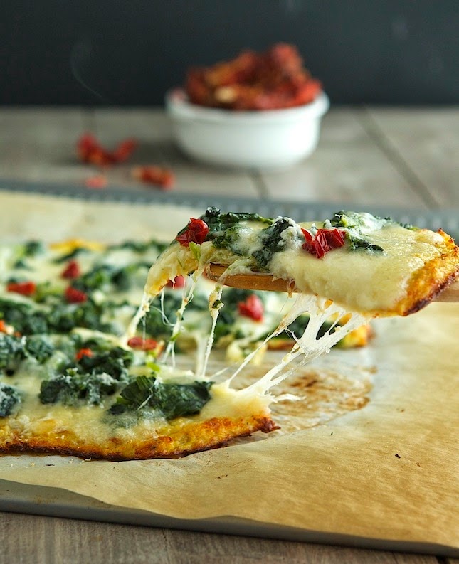 The Iron You Cauliflower Crust Spinach White Pizza