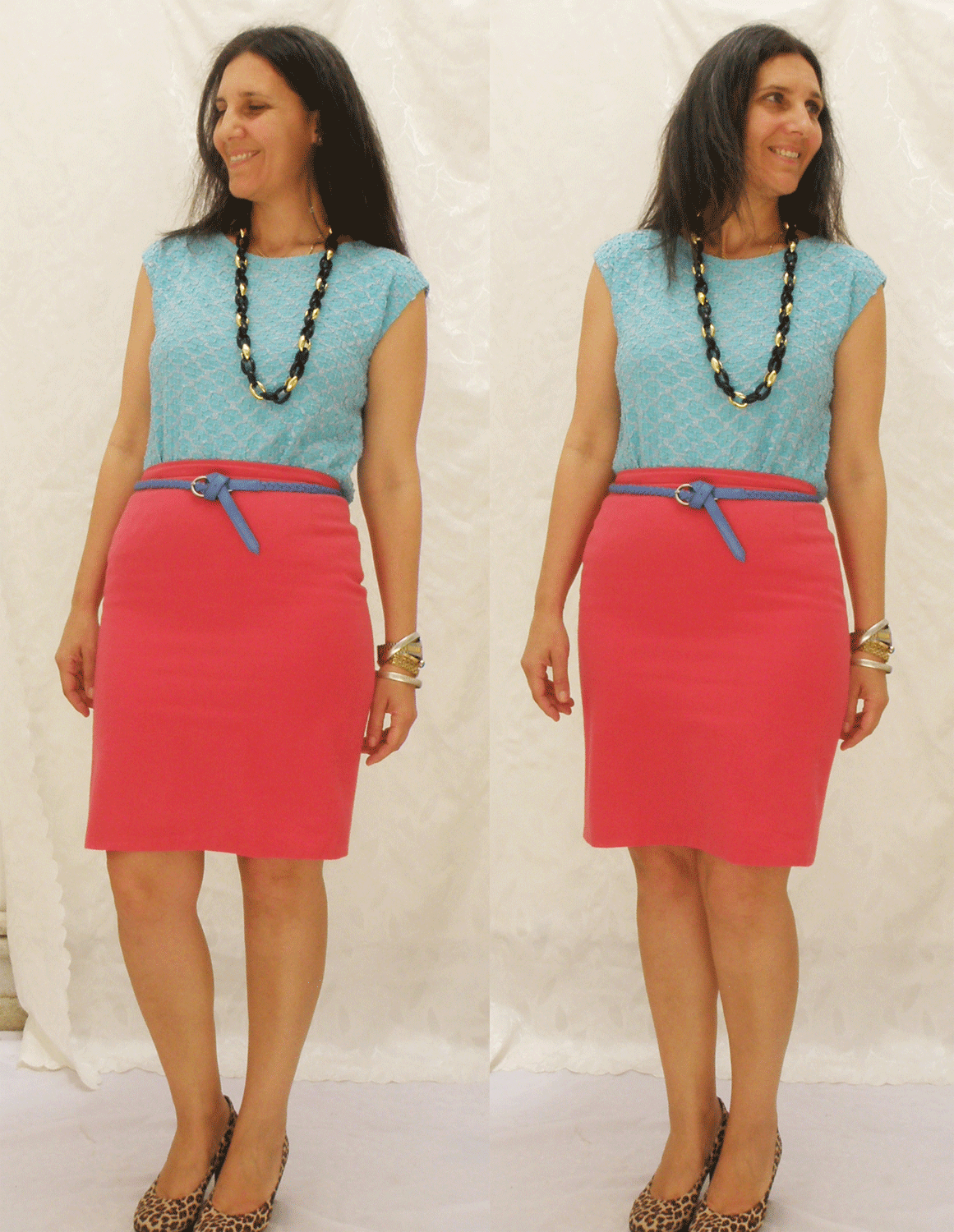 How to wear a red a line skirt How to wear a red a line skirt