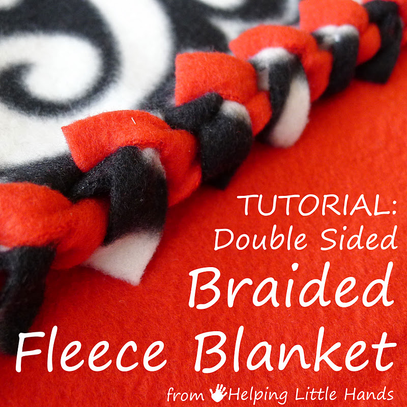 Pieces by Polly: Double Layered No-Sew Braided Fleece Blanket Tutorial