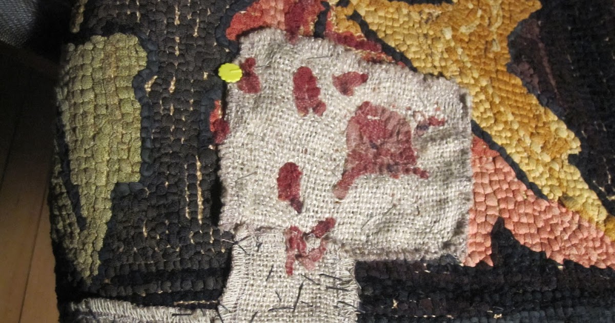 REPAIRING OLD ANTIQUE HOOKED RUGS