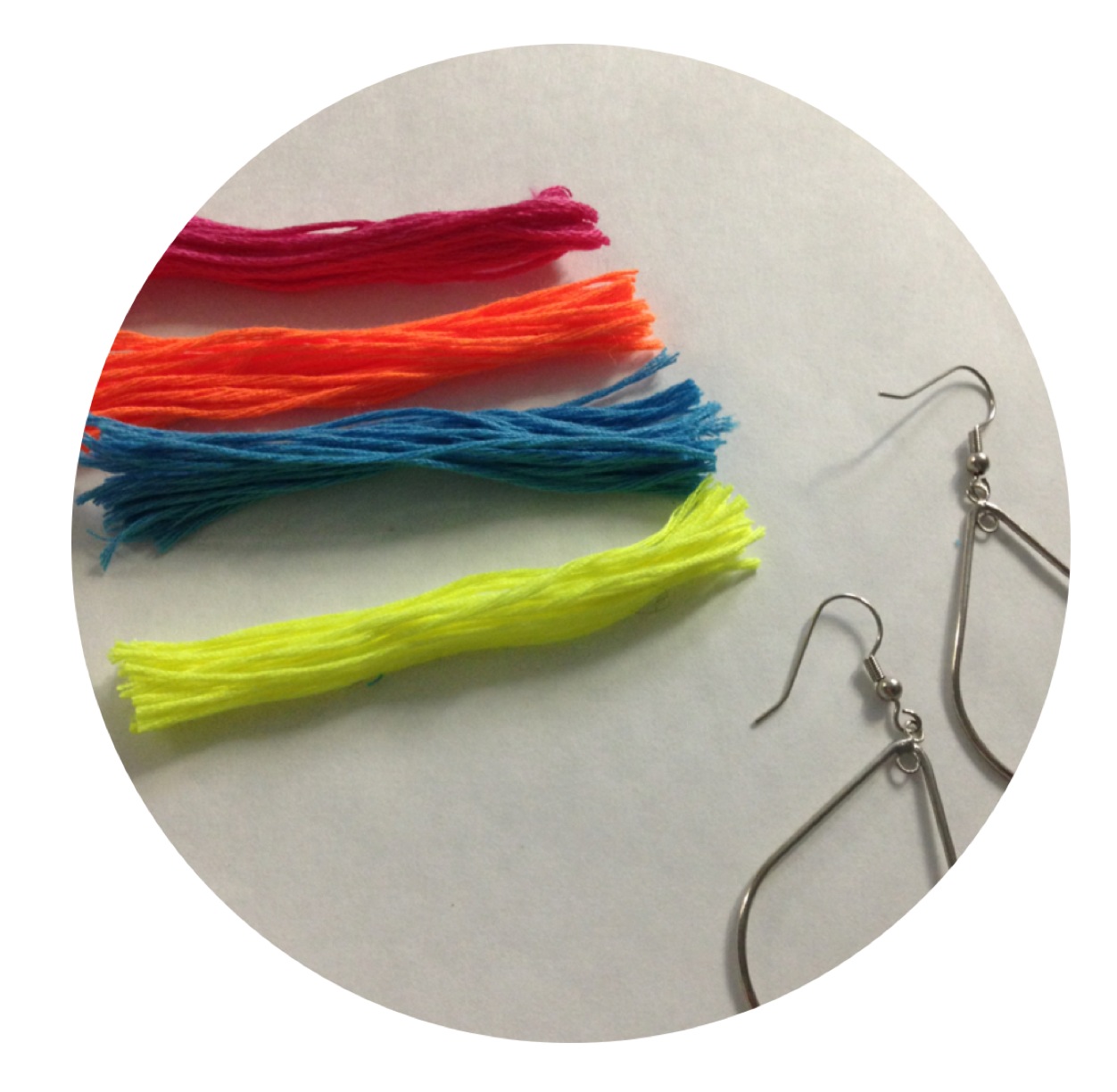 Ashley Thunder Events DIY Neon Fringe Earrings