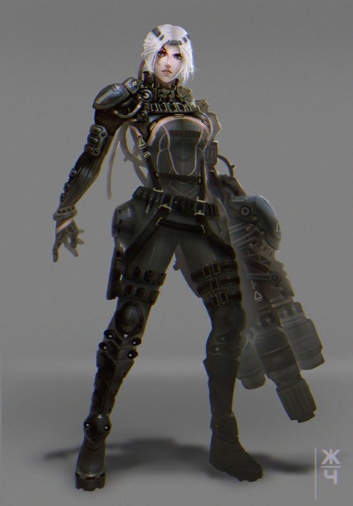 As fortes mulheres nas ilustrações de fantasia e ficção de Zhenya Chung Zhenya Chung syncmax deviantart ilustrações fantasia ficção científica mulheres