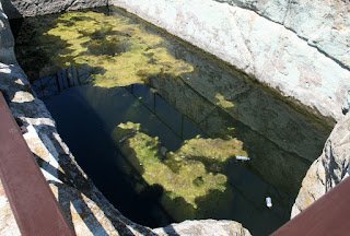 A reservoir which would have held drinking water A reservoir which would have held drinking water