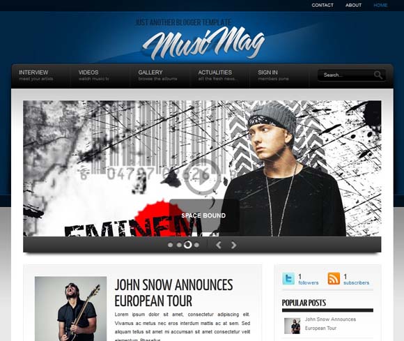 MusiMag Blogger Template MusiMag Blogger Template