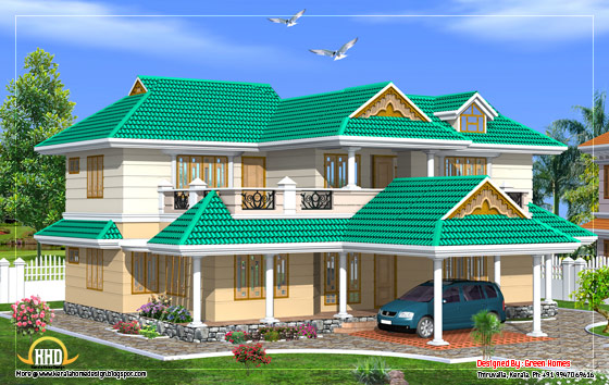 Duplex house elevation - 250 square meters (2700 Sq. Ft.) - February 2012