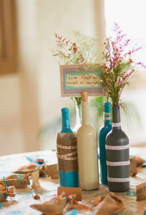 Eco Friendly Weddings Bottles a DIY wedding dream