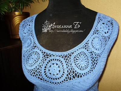 авторские работы, вязание крючком, мастер-класс, мои работы, платье,