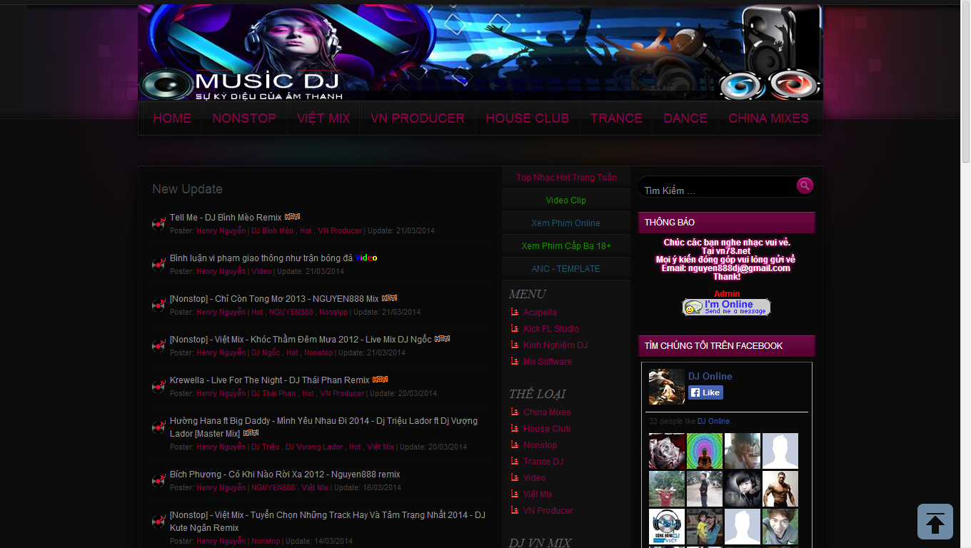 Template Blogspot 2014 làm site nhạc DJ, Nhạc sàn Template Blogspot 2014 làm site nhạc DJ, Nhạc sàn