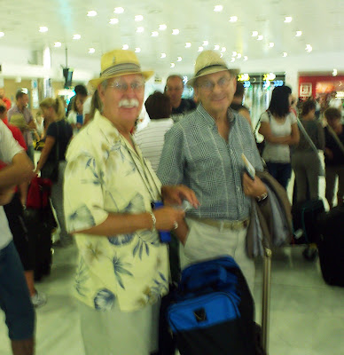 Excuse the blurry pic, Don W & Don J checking in at Almeria airport for the flight back to Barcelona and then home.