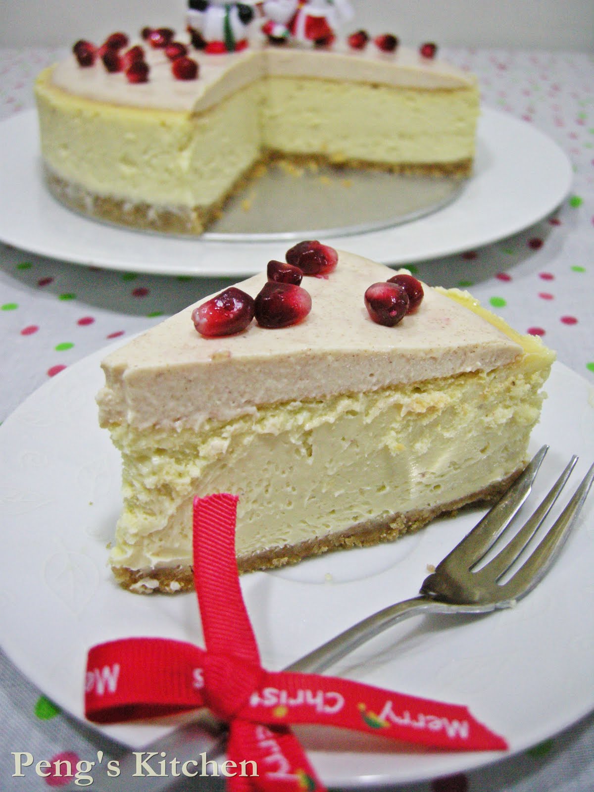 Peng's Kitchen Eggnog Cheesecake