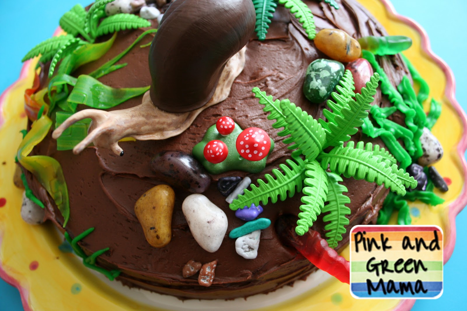 Pink and Green Mama * Terrarium Themed Birthday Cake!