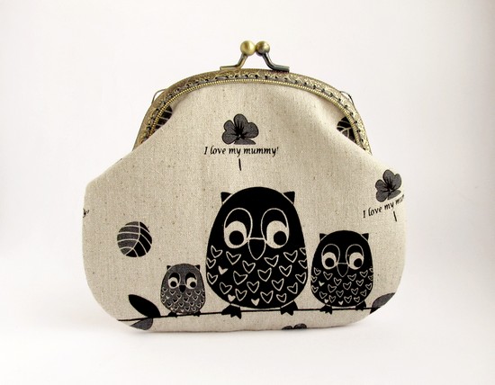Owls, косметичка Owls family, совиная семейка, кошелек