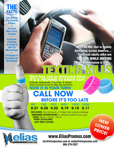 Thumb Bands In Stock or Custom Colors No Texting as low as $0.15 each with Free Pledge Form