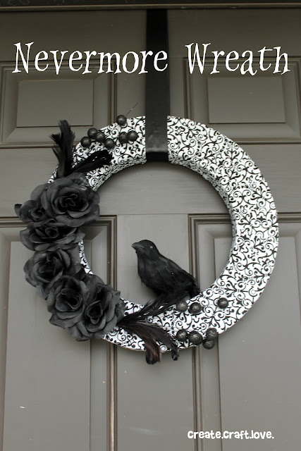 Black and White Halloween Wreath Halloween Wreath