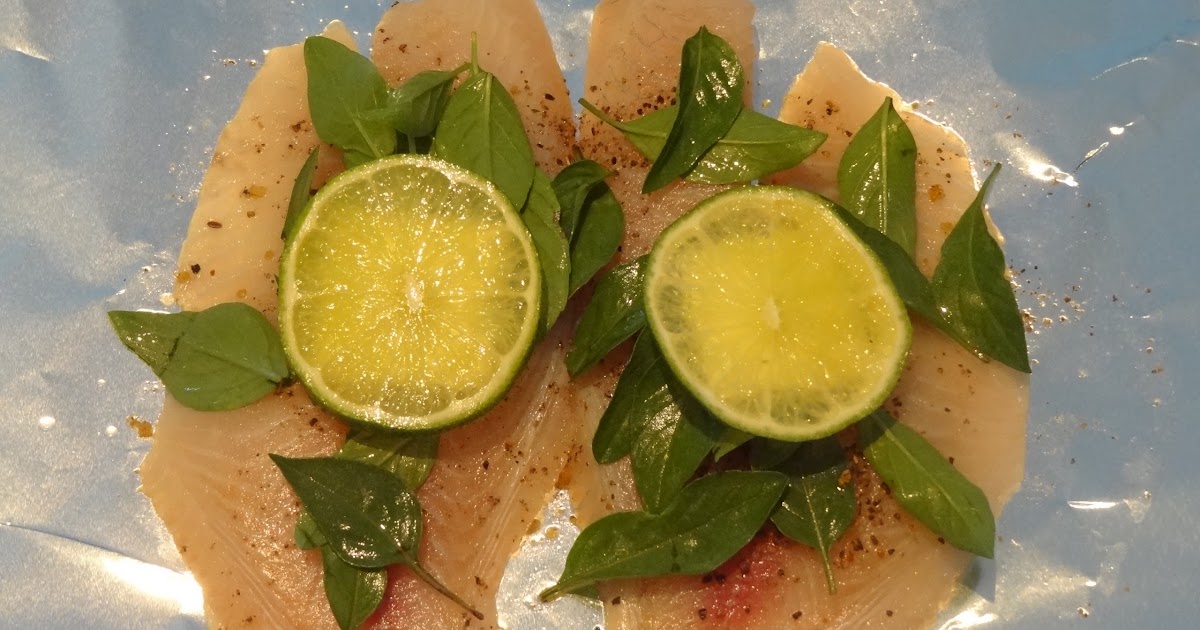 Baked Tilapia with lime and basil