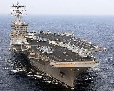 RIMPAC 2012 USN+USS+Nimitz+CVN-68+Head-on+shot