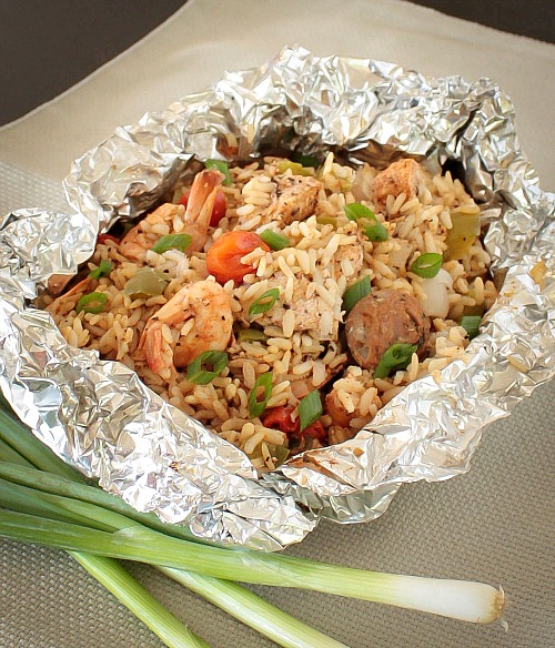 Easy Foil Packet Jambalaya Apple A Day