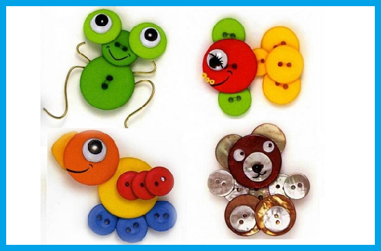 button craft ideas ~ art crafts projects