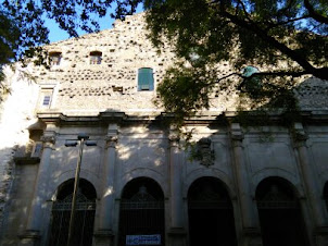 "Sant Agusti Church" on Hospital Street in Raval District of Barcelona.