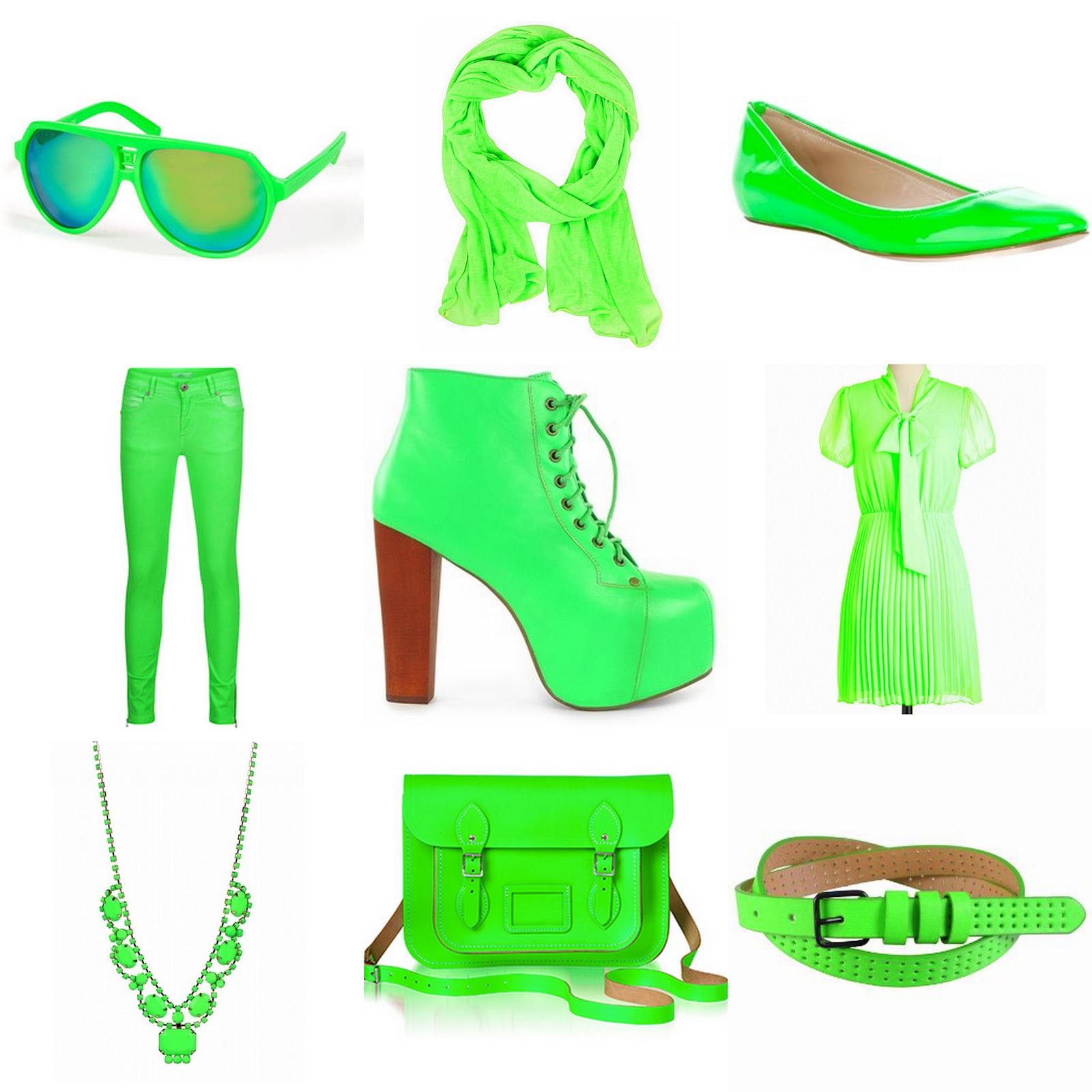 neon green things