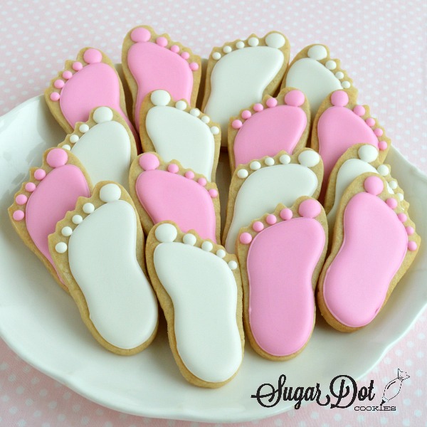 Baby Feet Heart Cookies