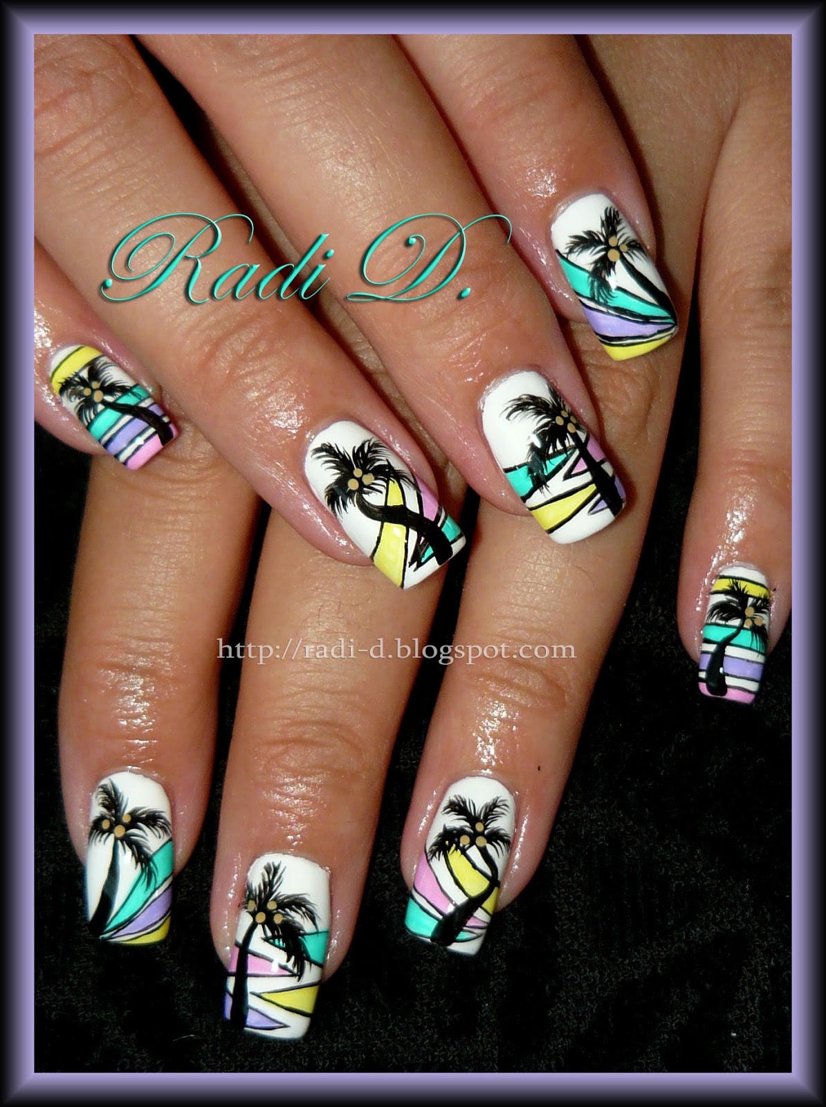 It`s all about nails: Pastel colours and Palm trees