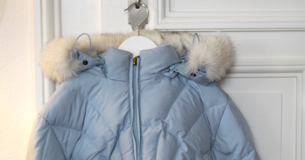 stylish toddler and baby clothes Blue Moncler jacket with fur
