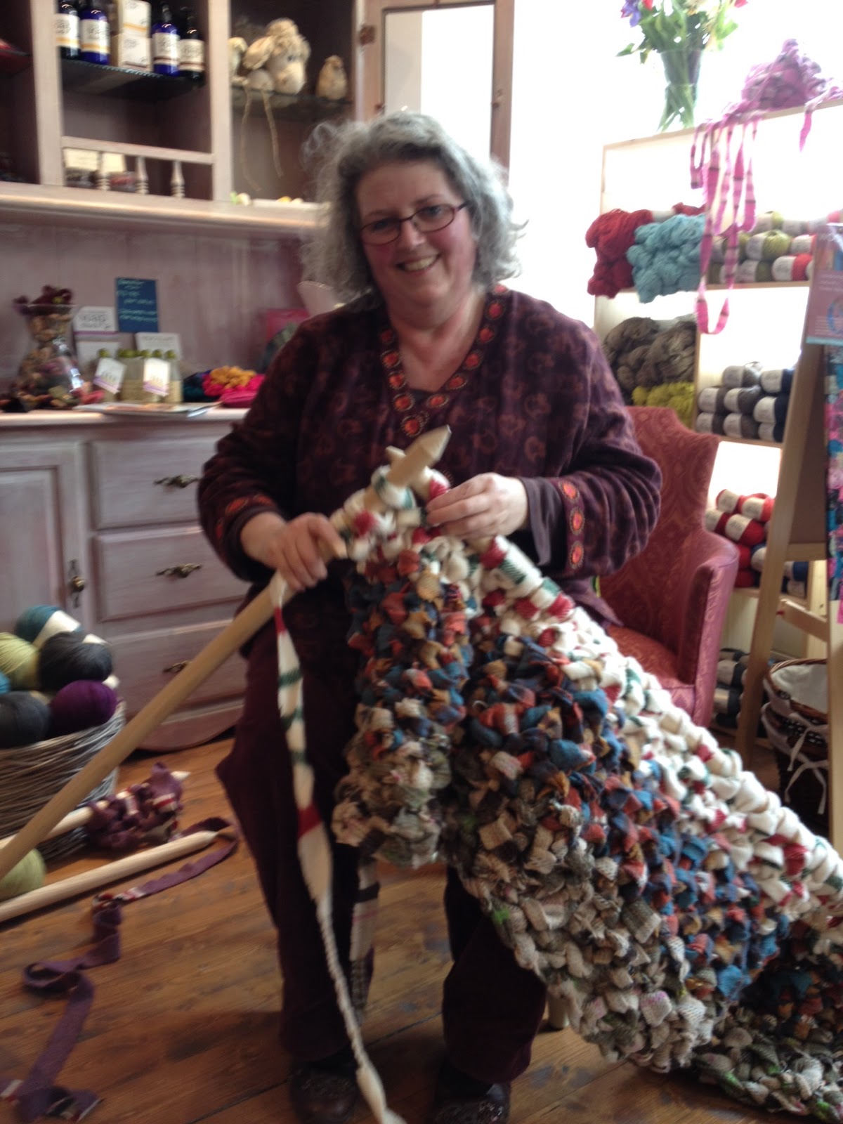 Perfect weather for spinning and knitting Big knitting