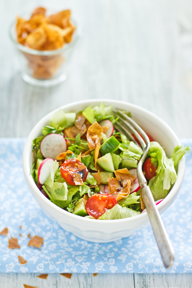 Pomegranate Molasses and Arabic Fattoush Salad