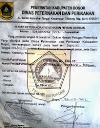 Surat Keterangan Kesehatan Hewan Qurban