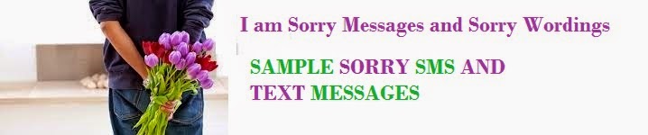 Sample Sorry Messages and Sorry Wordings