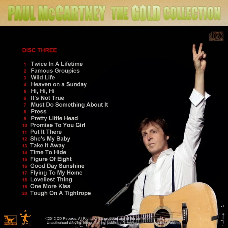 ENTRE MUSICA PAUL McCARTNEY Gold Collection