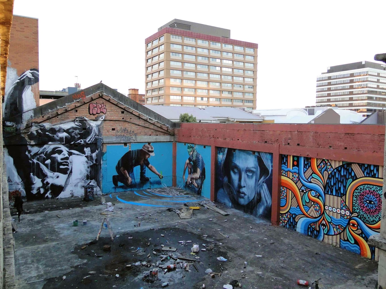 Fintan Magee New Mural In Brisbane, Australia StreetArtNews