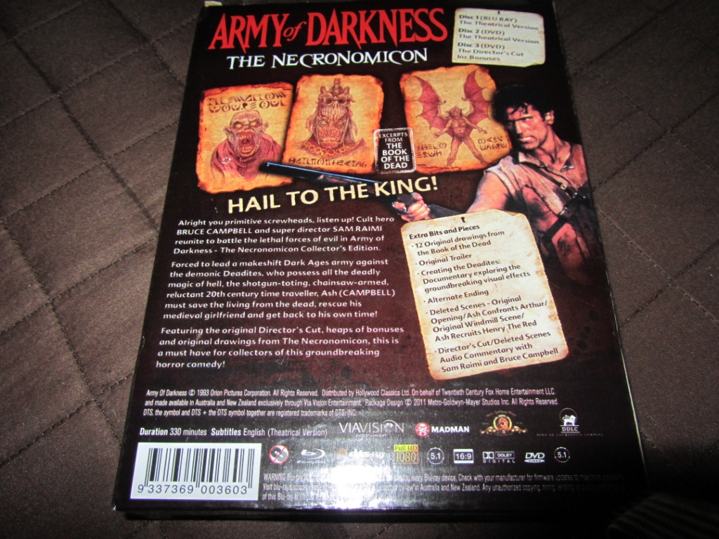 Rafa Collection Army Of Darkness The Necronomicon BD + DVD Australia