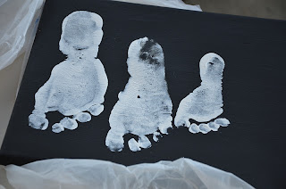 Making ghost feet art
