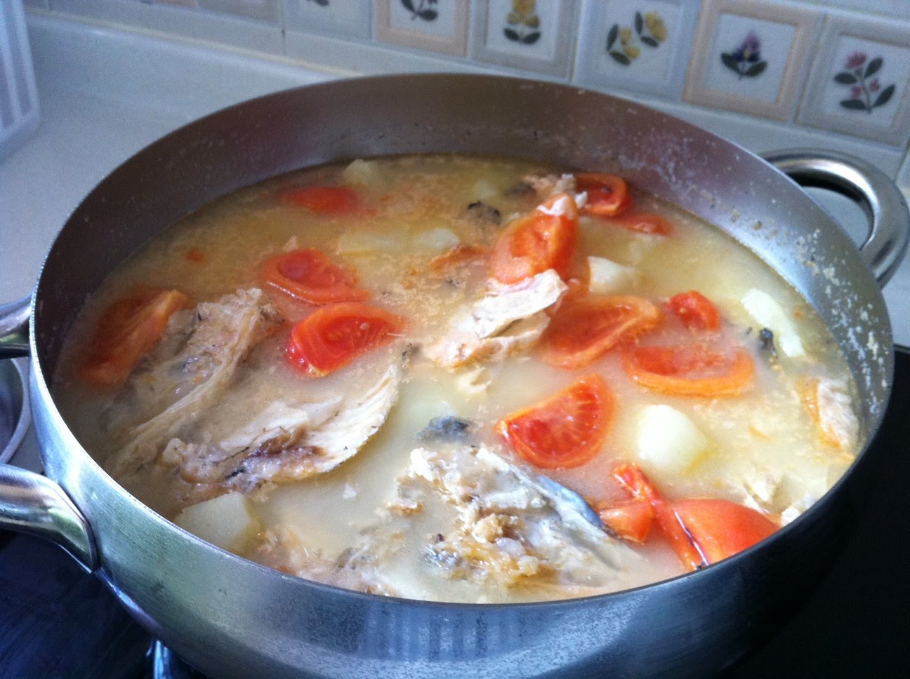 Liesl Salmon head soup