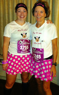 We Run Disney at Wine and Dine Half Marathon in Minnie Sparkle Tech Skirts