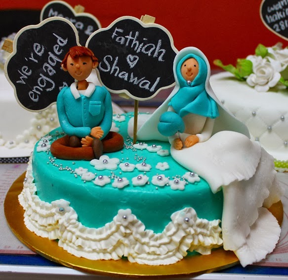 Figurine Turquoise hantaran kek