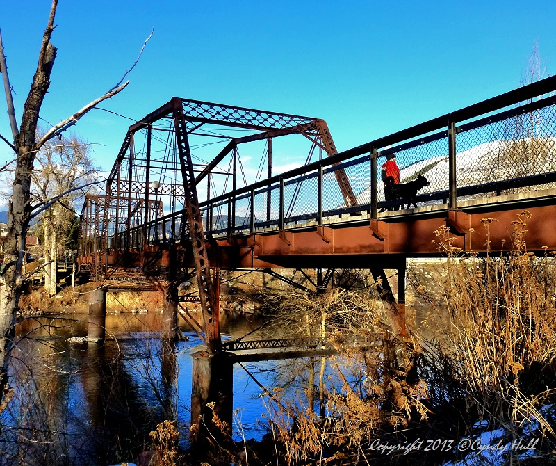Montana 1 a Sunny Bridge Walk, Missoula, Montana