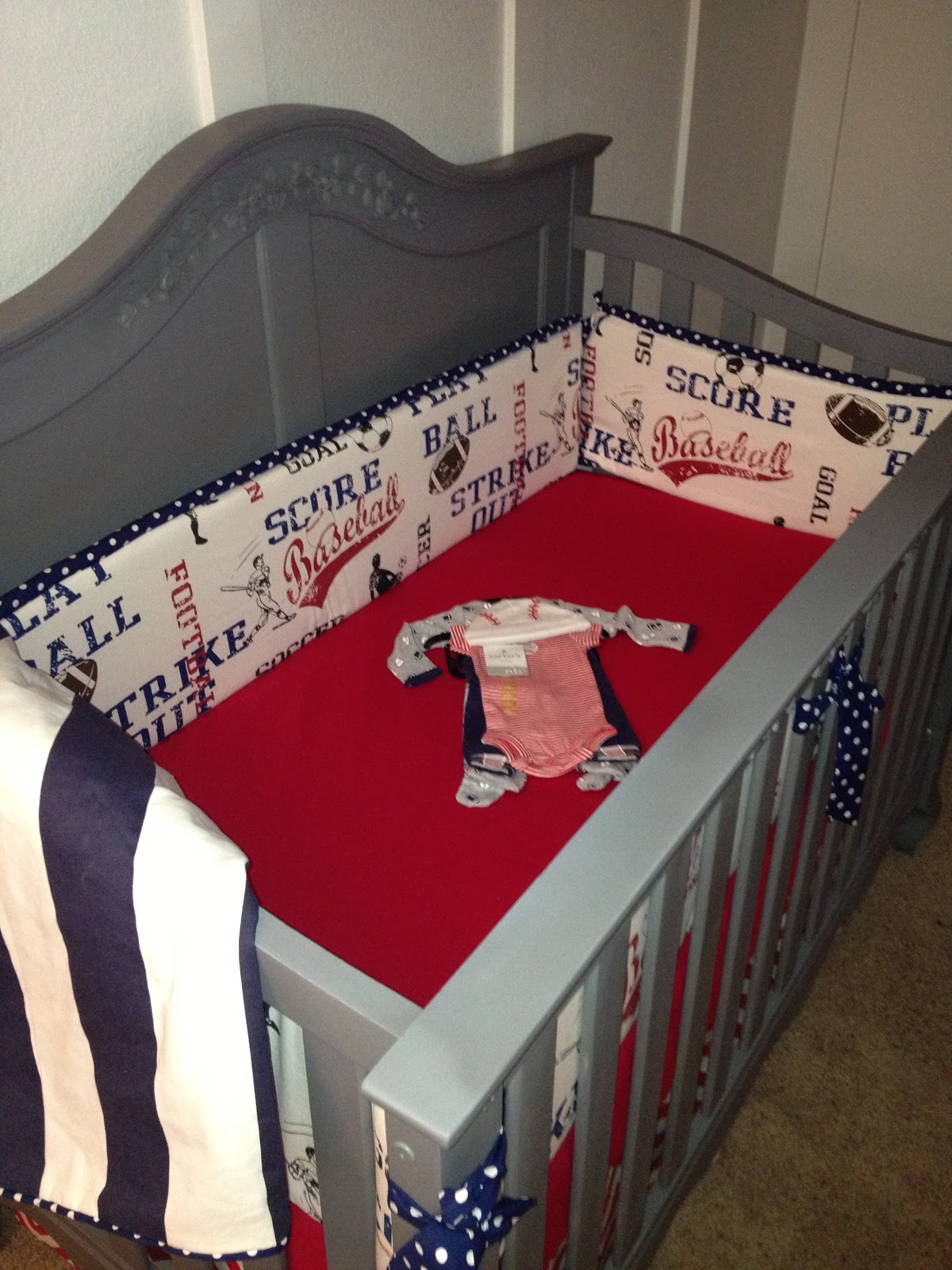baseball themed crib bedding