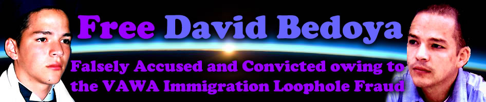 Free David Bedoya - Falsely Accused and Convicted - VAWA Immigration Loophole Fraud