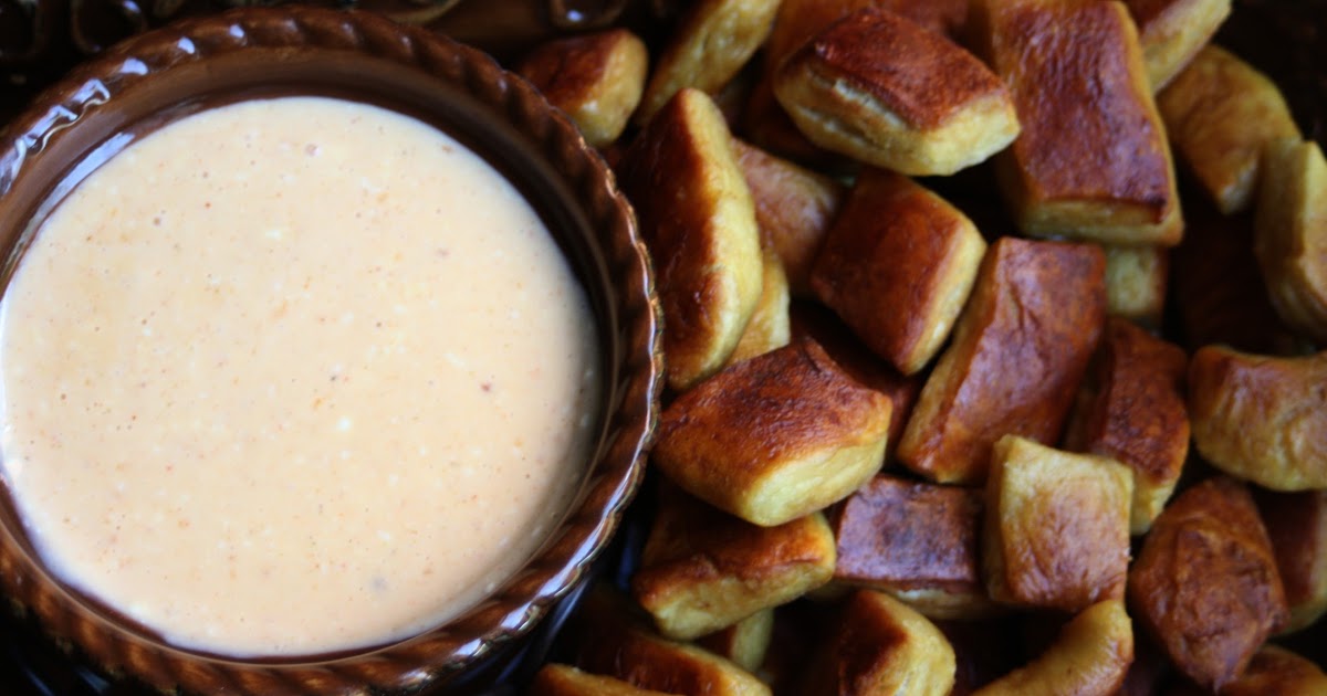 Paper Plates and China Beer Cheese Dip with Pretzel Bites